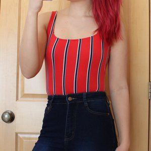 New Striped Bodysuit